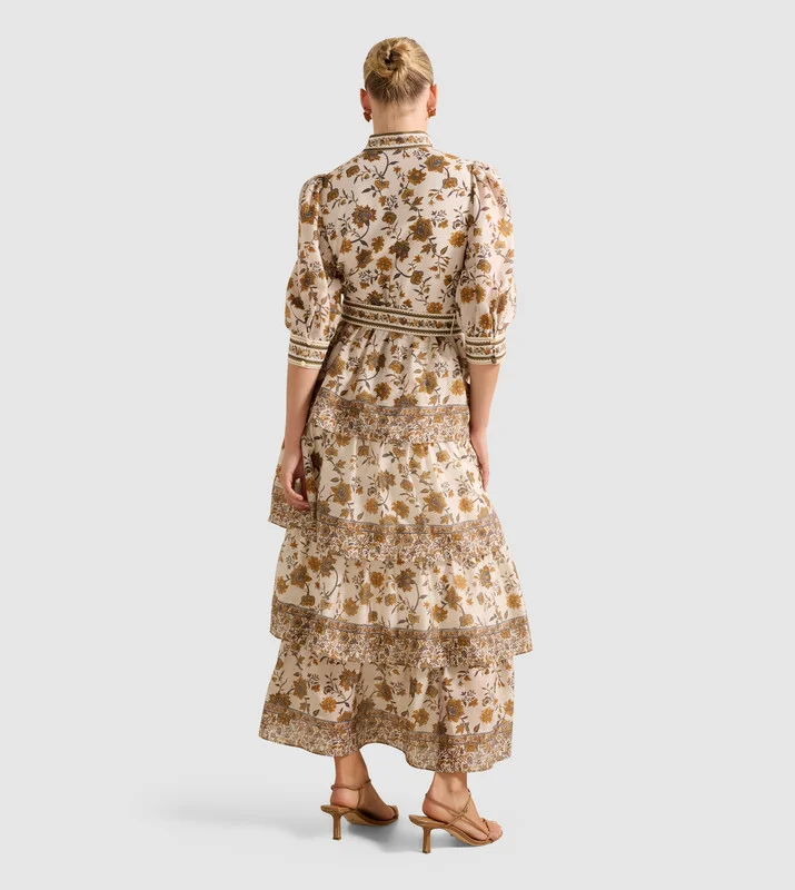 forever new  VIENNA Layered Midi Dress for Women | Best Price UAE